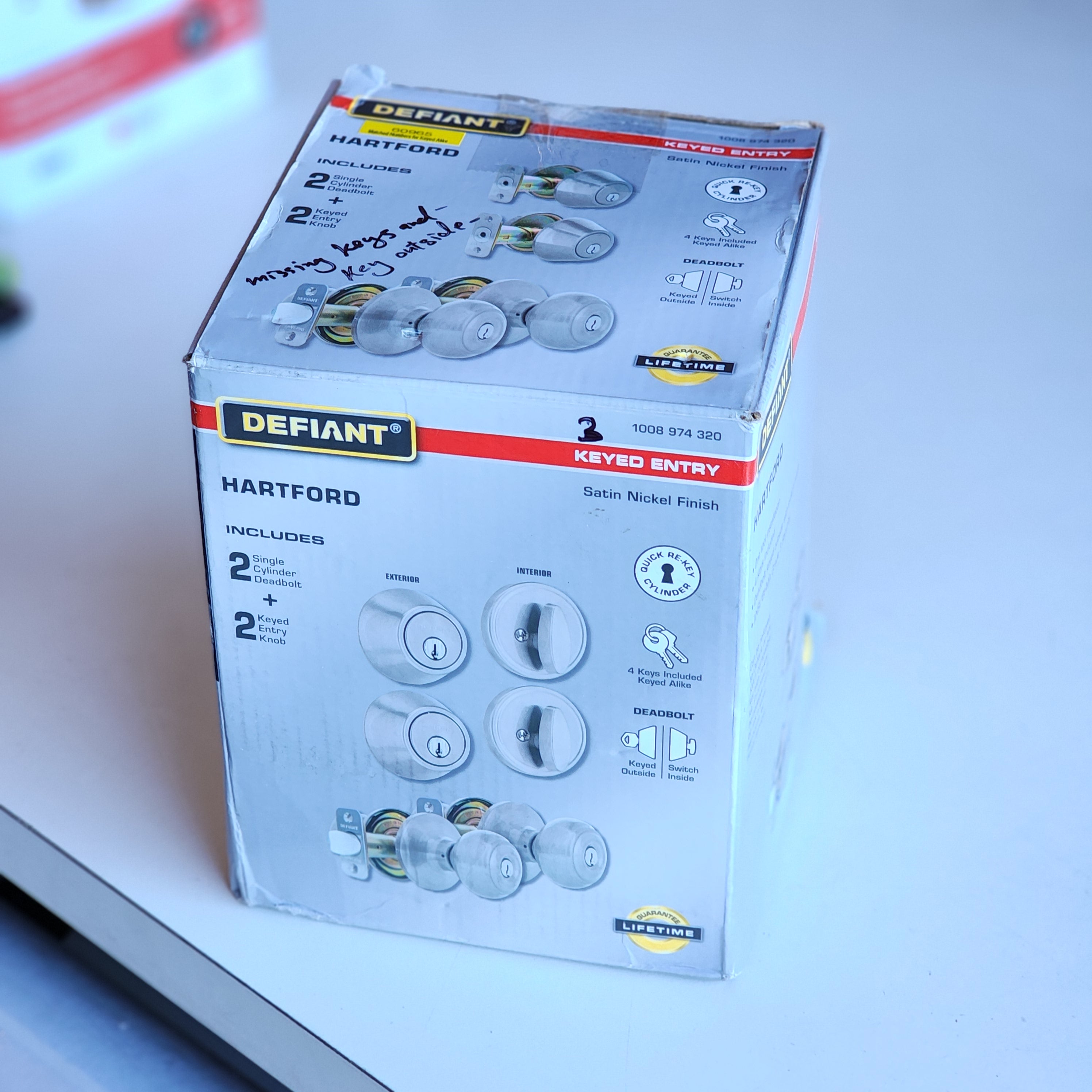 Hartford Satin Nickel Single Cylinder Keyed Entry Project Pack (32BGX2D1BD) Hartford Satin Nickel Single Cylinder Keyed Entry Project Pack (32BGX2D1BD)